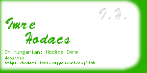 imre hodacs business card
